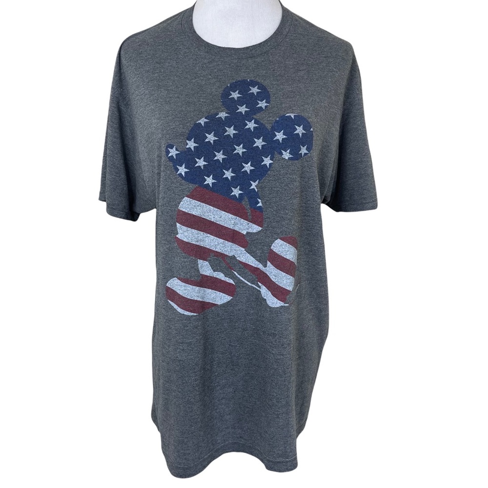 Disney Mickey Mouse Patriotic American Flag T Shirt Sz Large Mens 4th of July